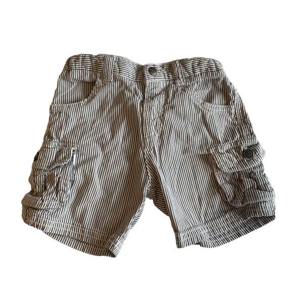 Mayoral Other - Mayoral gray pinstripe cargo shorts pockets logo. Size 18mon.